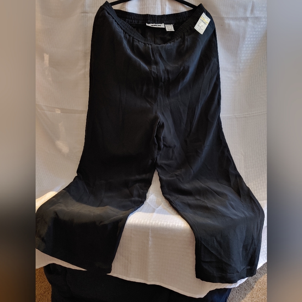 Silx women's silk pants black